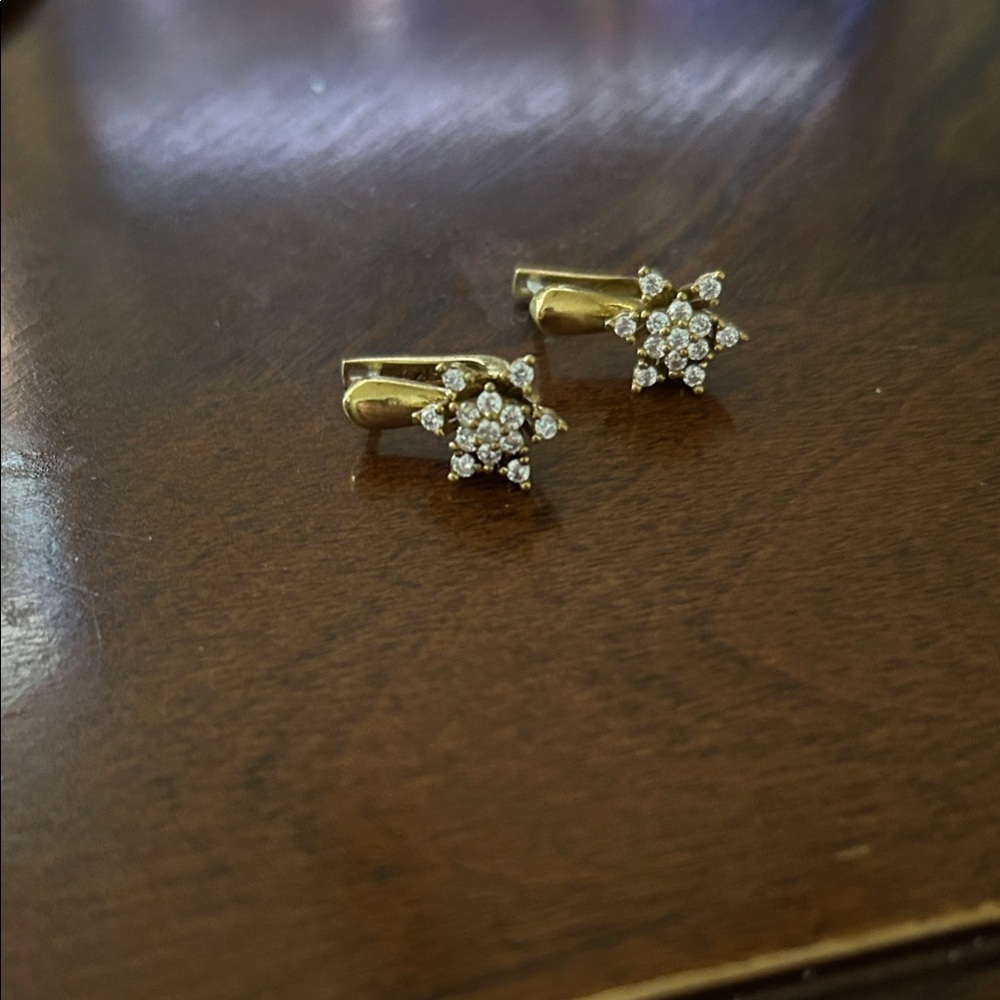 Gold Starburst Earrings